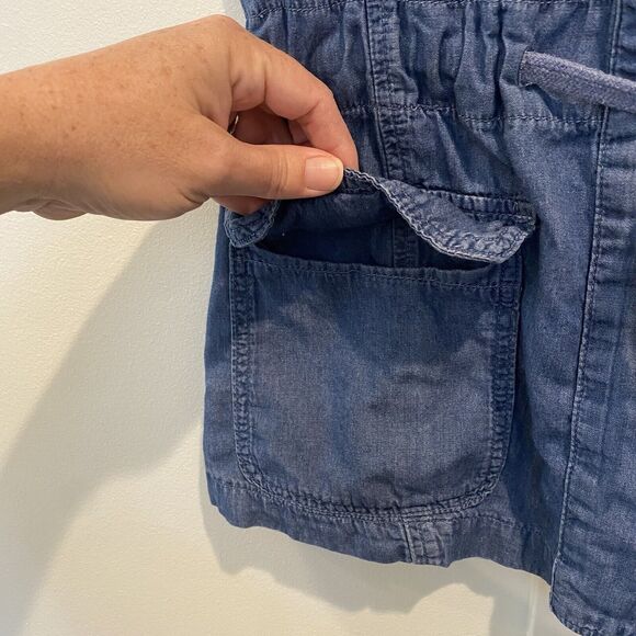 Indigo Rein Vest Women's Medium M Blue Hoodie Chambray‎ Drawstring Y2K Style - Picture 6 of 13